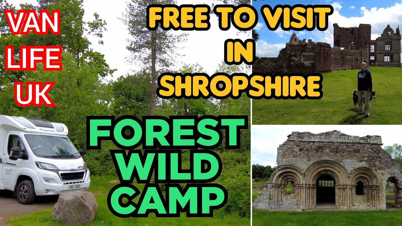 BACK IN ENGLAND. PT 7. FREE TO VISIT PLACES. VAN LIFE UK. SHROPSHIRE. ABBEYS. CASTLES. MOTORHOME UK.