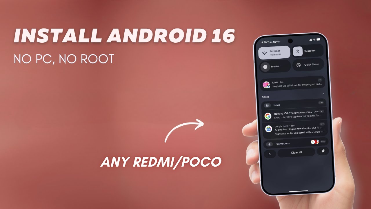 Установите Android 16 на любой телефон Redmi/Poco &mdash; без ПК и TWRP | Установка через GSI