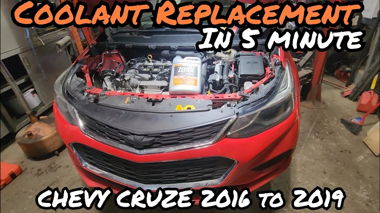 Chevy Cruze 2016 to 2019 - Coolant Replacement ( EASY )