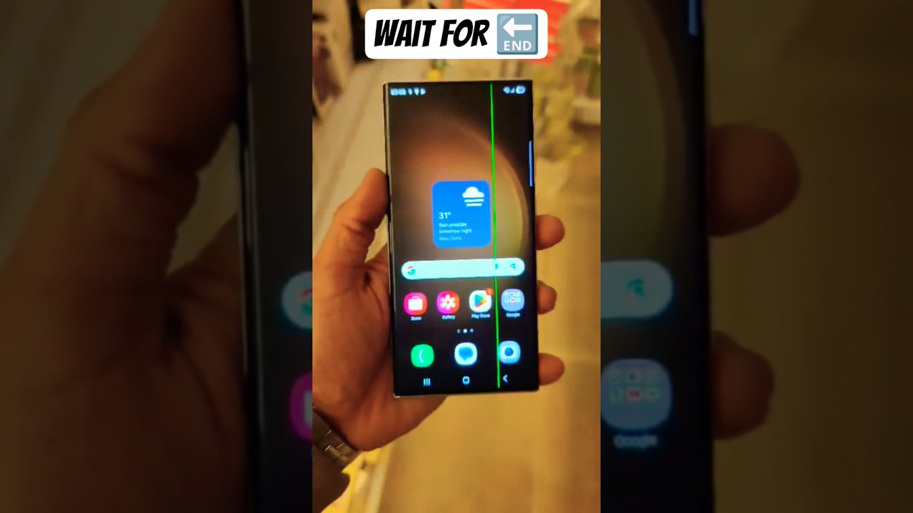 Samsung Galaxy S23 Ultra green line in Display 😭💔 