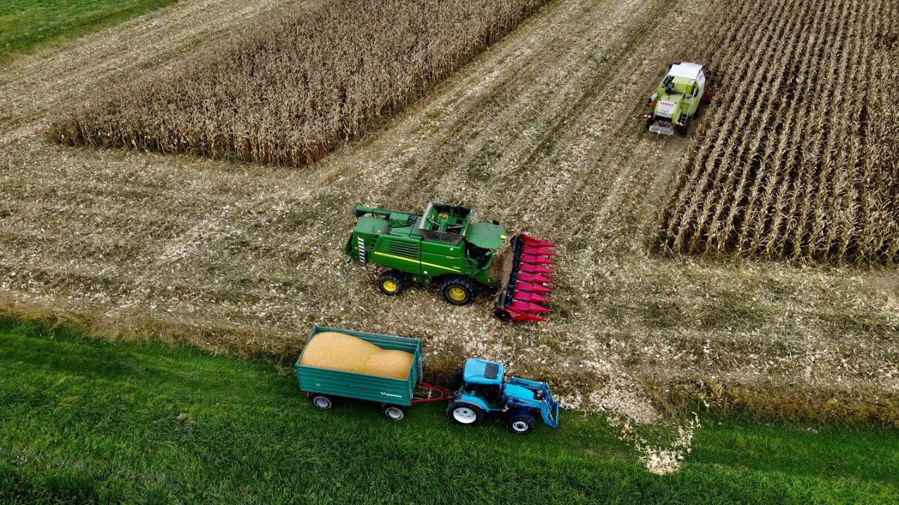 Žetev koruze in mletje zrnja🔝🌽🚜 #HillMasterT560i #Tucano320 #Farmtech #Gruber