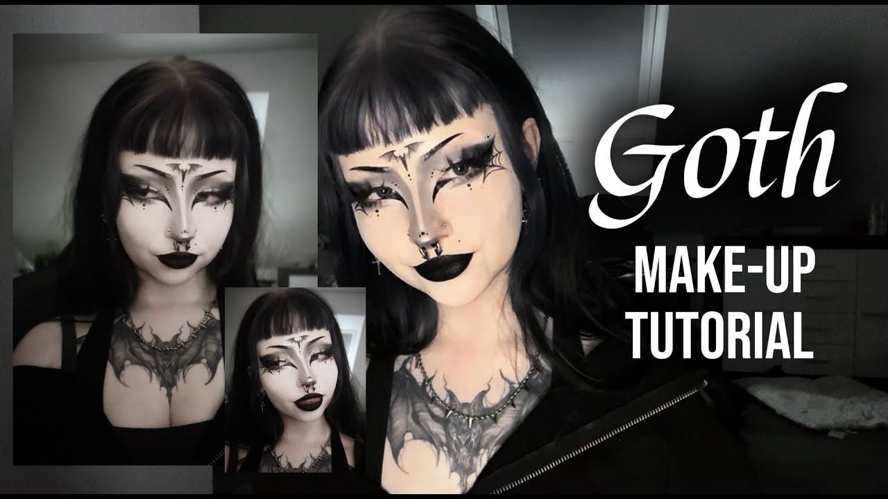 Beginner friendly Goth Make-Up Tutorial! 🦇