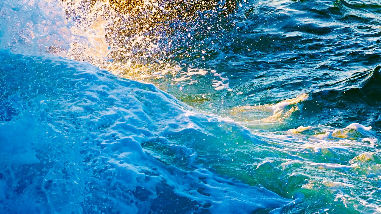 Stunning Ocean Water Slow Motion 4K &mdash; Beaches/Waterfalls Nature Stress Relief Screensaver (No Sound)