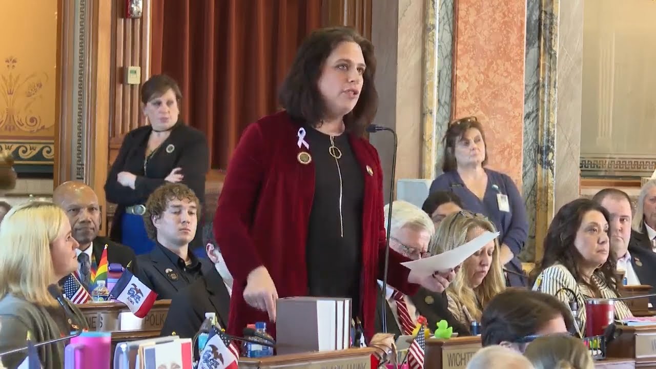 Rep. Aime Wichtendahl testifies as Iowa removes civil rights for trans people (Feb 27, 2025)