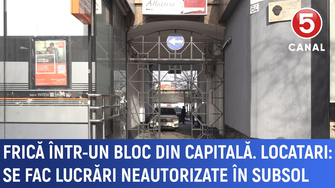 Frică într-un bloc din capitală. Locatari: Se fac lucrări neautorizate în subsol