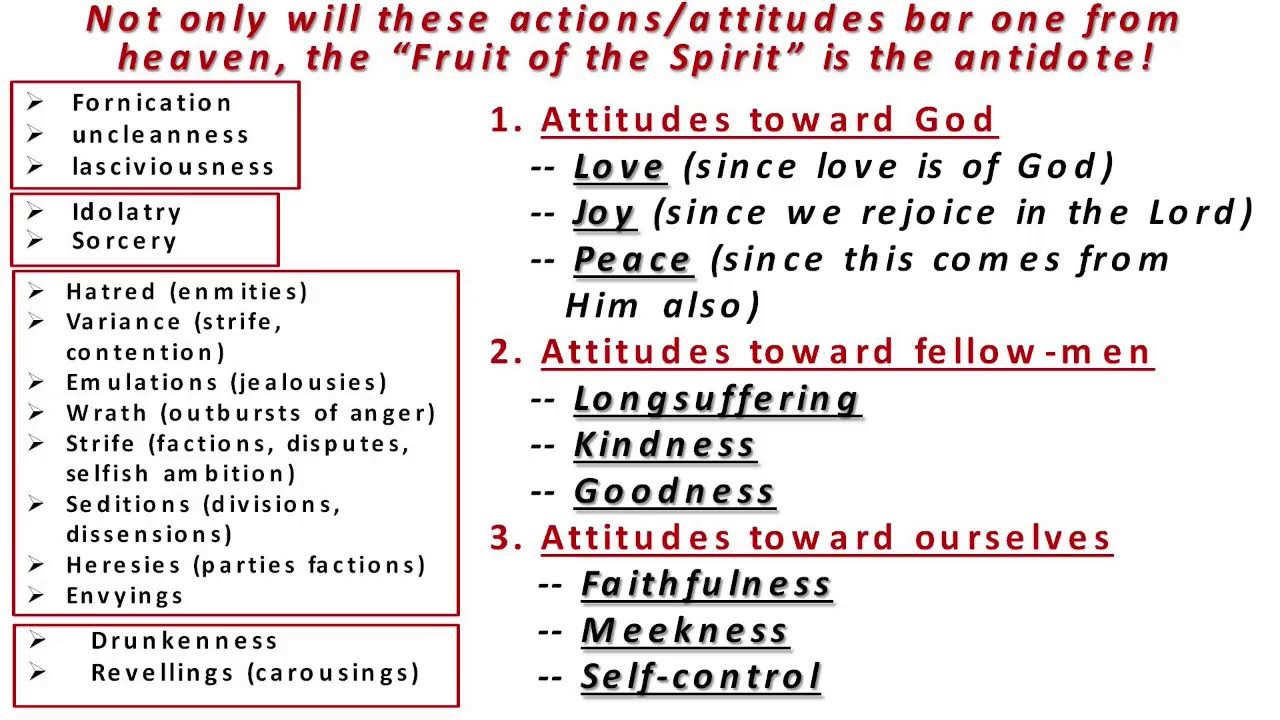 Works of the Flesh, Fruit of the Spirit Pt. 2