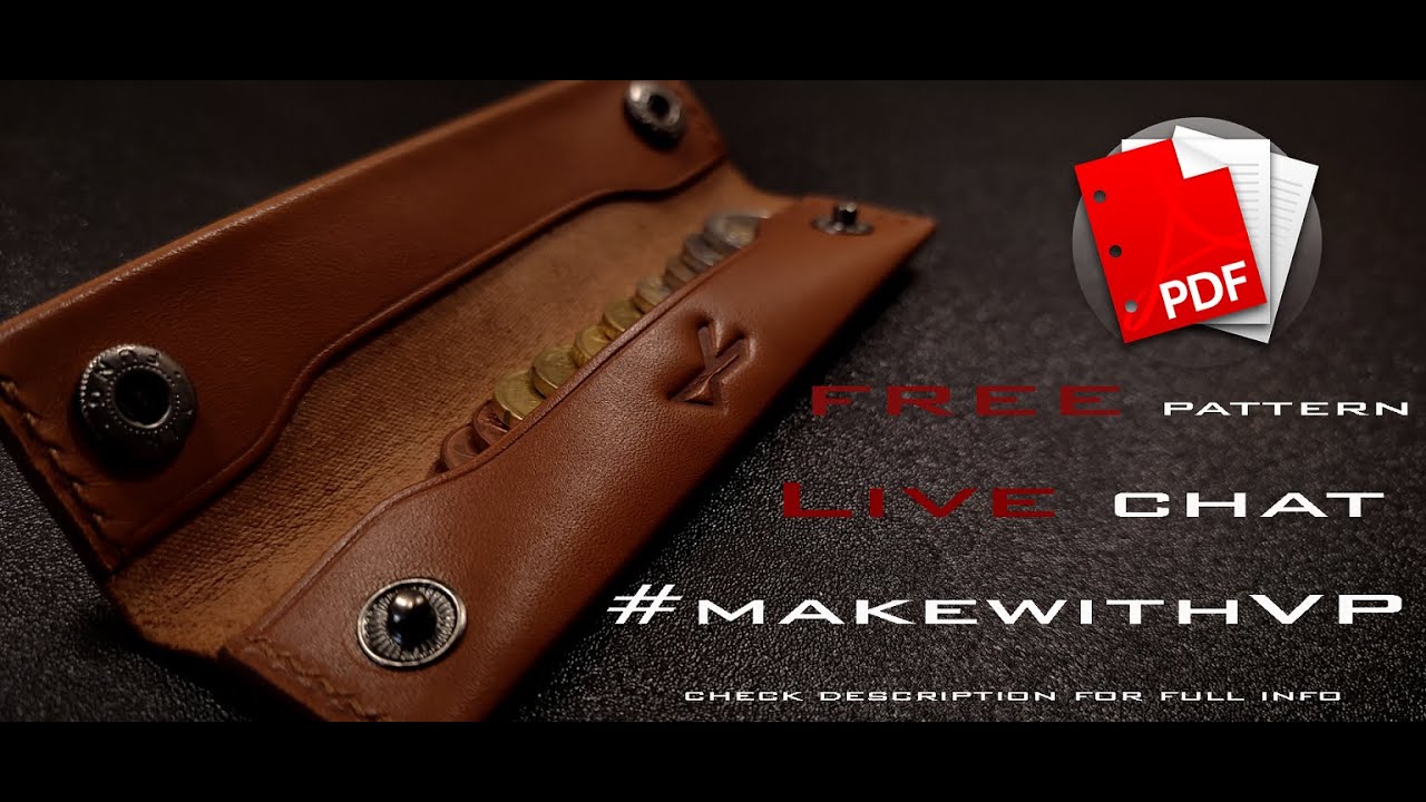 Монетница из кожи своими руками #MakeWithVP / Бесплатная выкройка