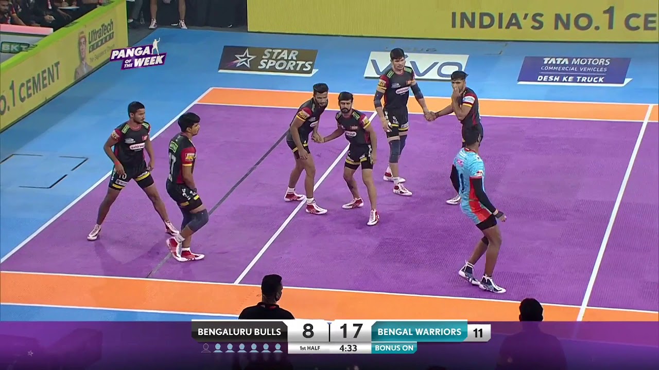 Bengal Warriors vs Bengaluru Bulls; K. Prapanjan Super 10