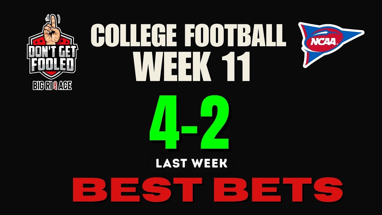 Ставки на CFB 2025 | Прогнозы и прогнозы на 11-ю неделю студенческого футбола | Лучшие ставки (8 ...