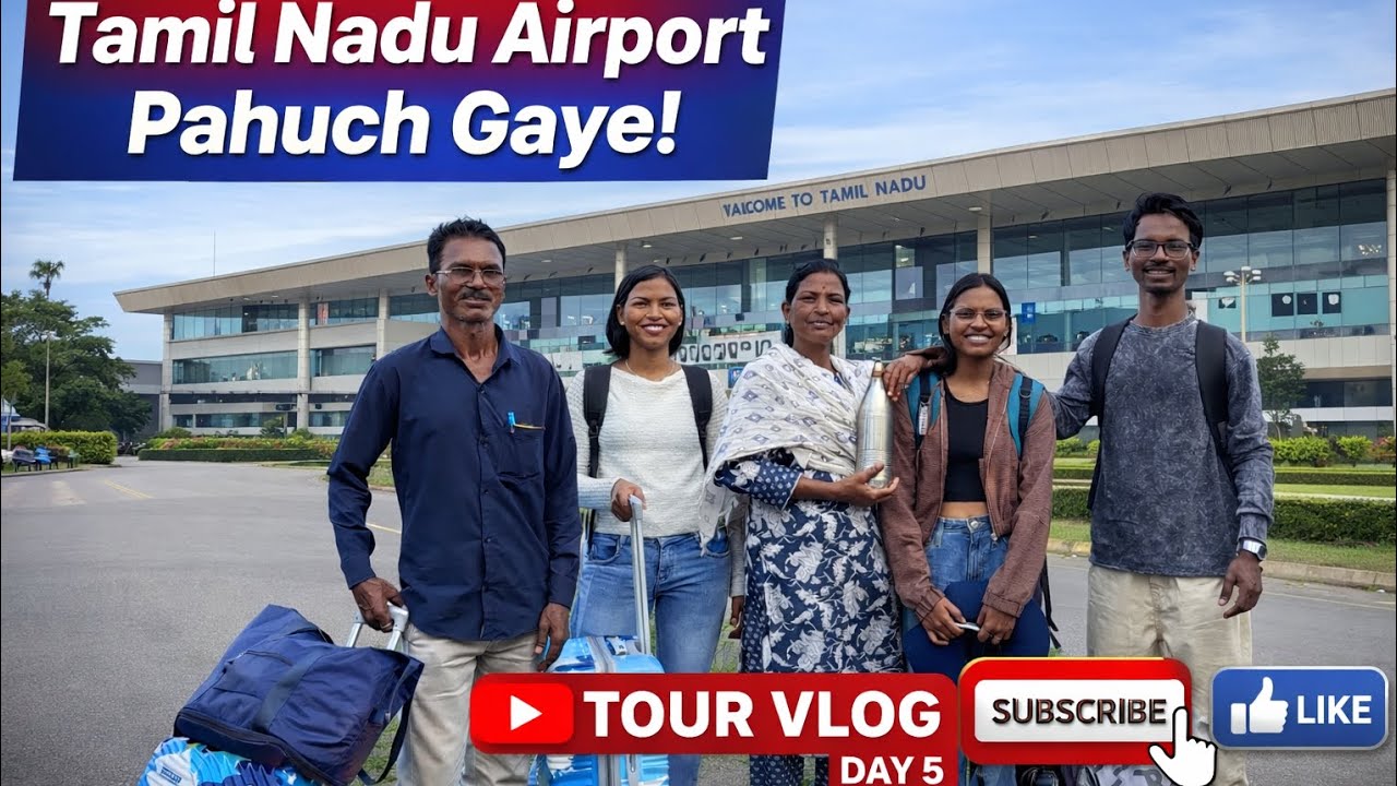  #day5 Mumbai ✈️ Tamil Nadu – New Journey, New Memories.Airport vibes & travel excitement on point 😍