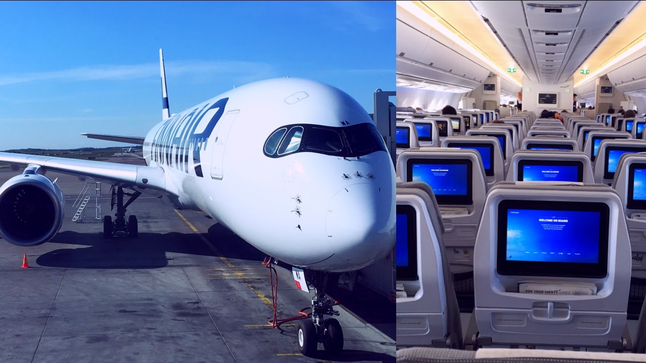 Empty Finnair Airbus A350-900 Helsinki - London Heathrow (OH-LWB)