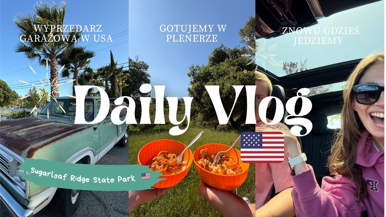 gotowanie w plenerze | wiosna w Kalifornii | park stanowy USA | bezglutenowa pasta z krewetkami