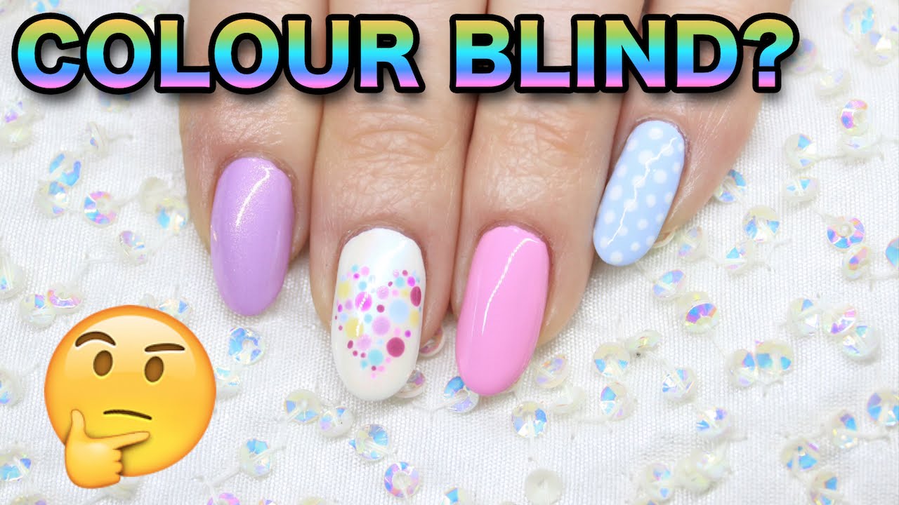 PASTEL POLKA DOTTY LOVE HEART  NAIL ART NAILS