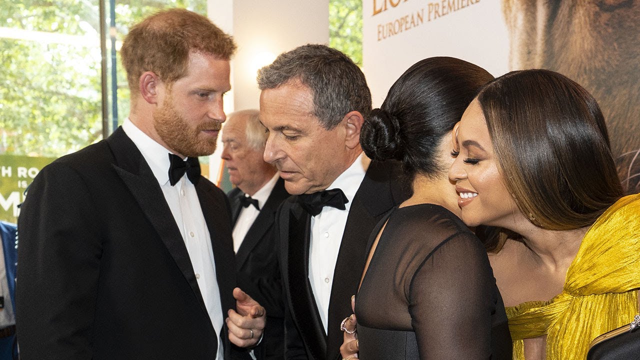 Prince Harry appears to tout Meghan Markle's voiceover skills to Disney boss Bob Iger