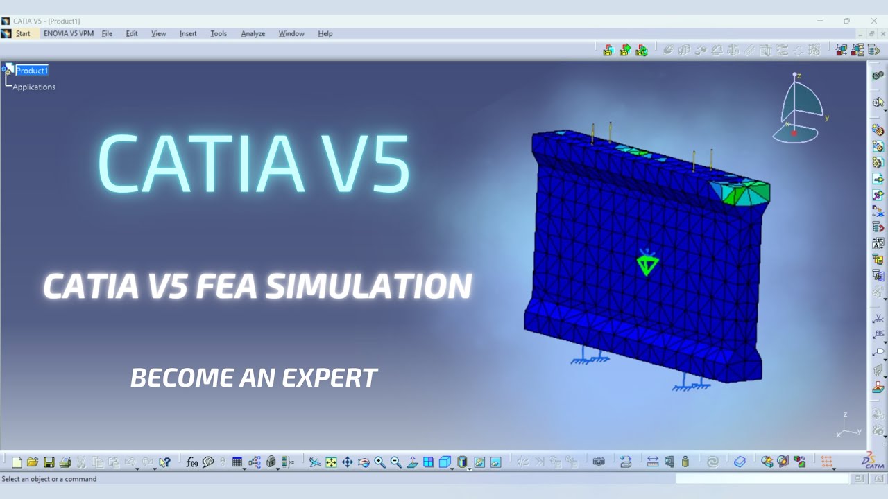 How to Use CATIA V5 FEA Simulation | Generative Structural Analysis
