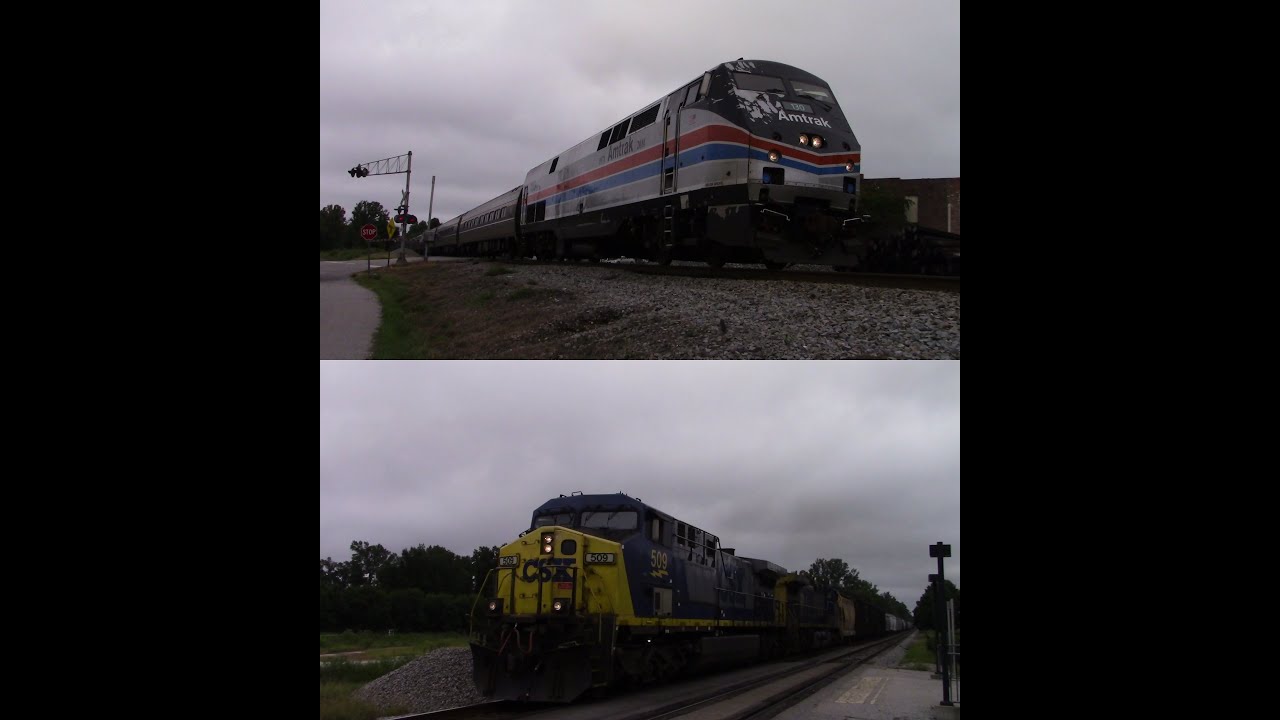 1080p60: Amtrak 90 With AMTK #130 & CSX X400 With A Pair Of YN2's At Kingstree, SC! 9/12/2020