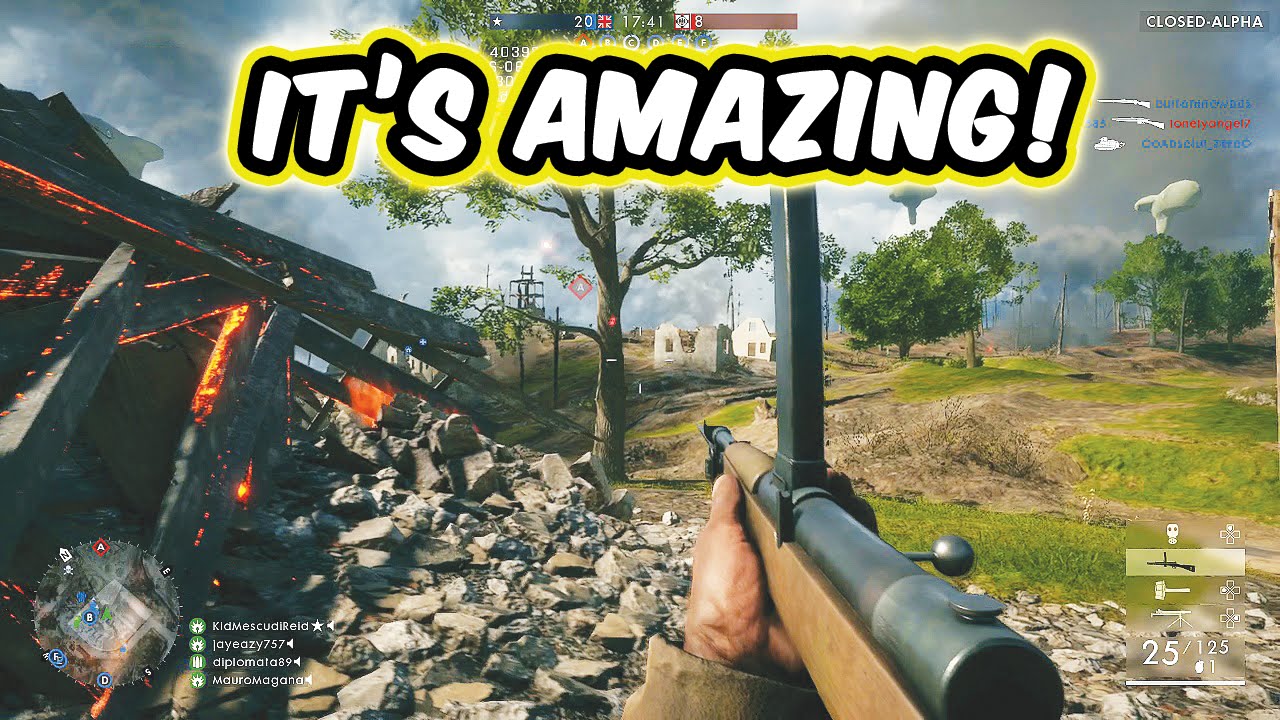 IT'S AMAZING + EPIC KILLSTREAK! - Battlefield 1 Alpha Gameplay