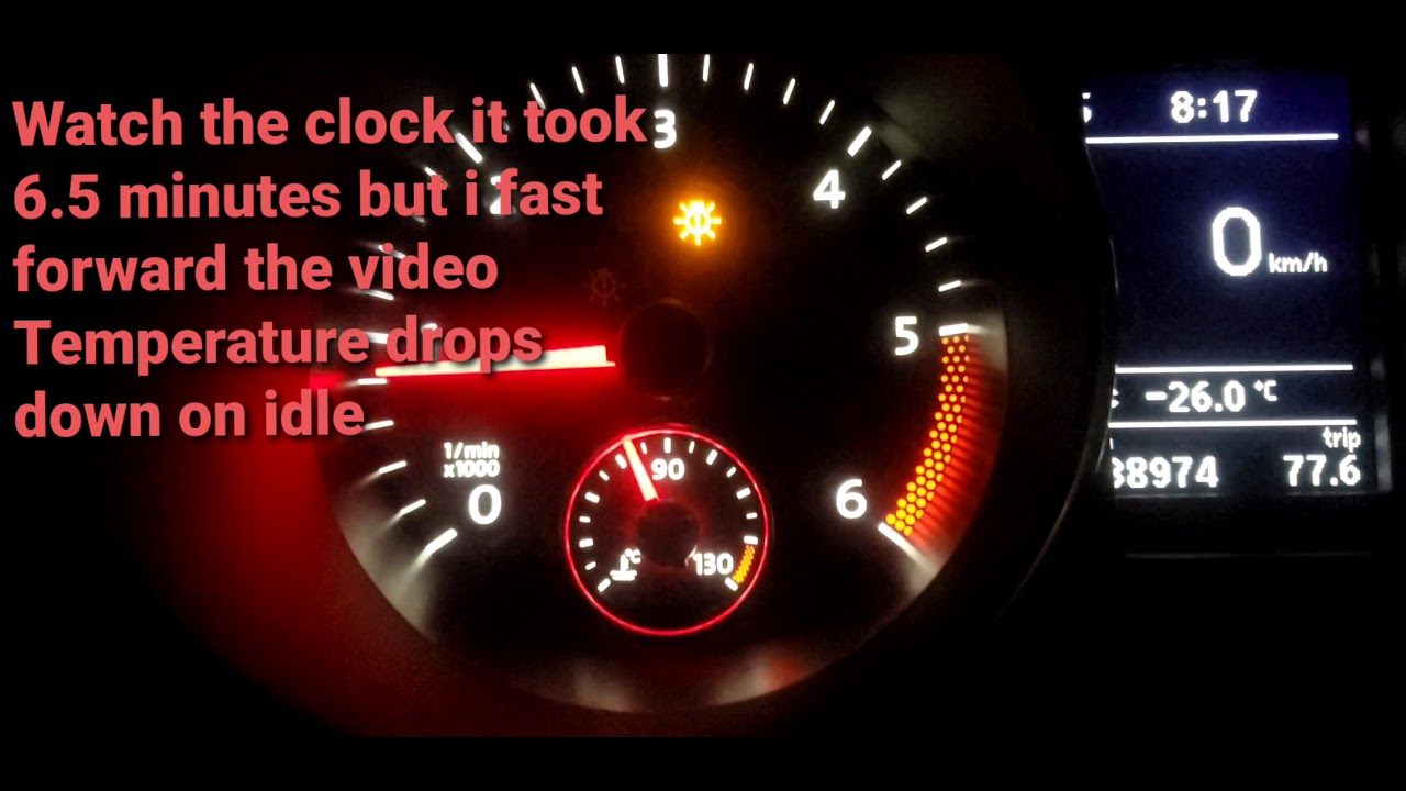 2011 vw golf tdi 2.0l CJAA engine temperature drop