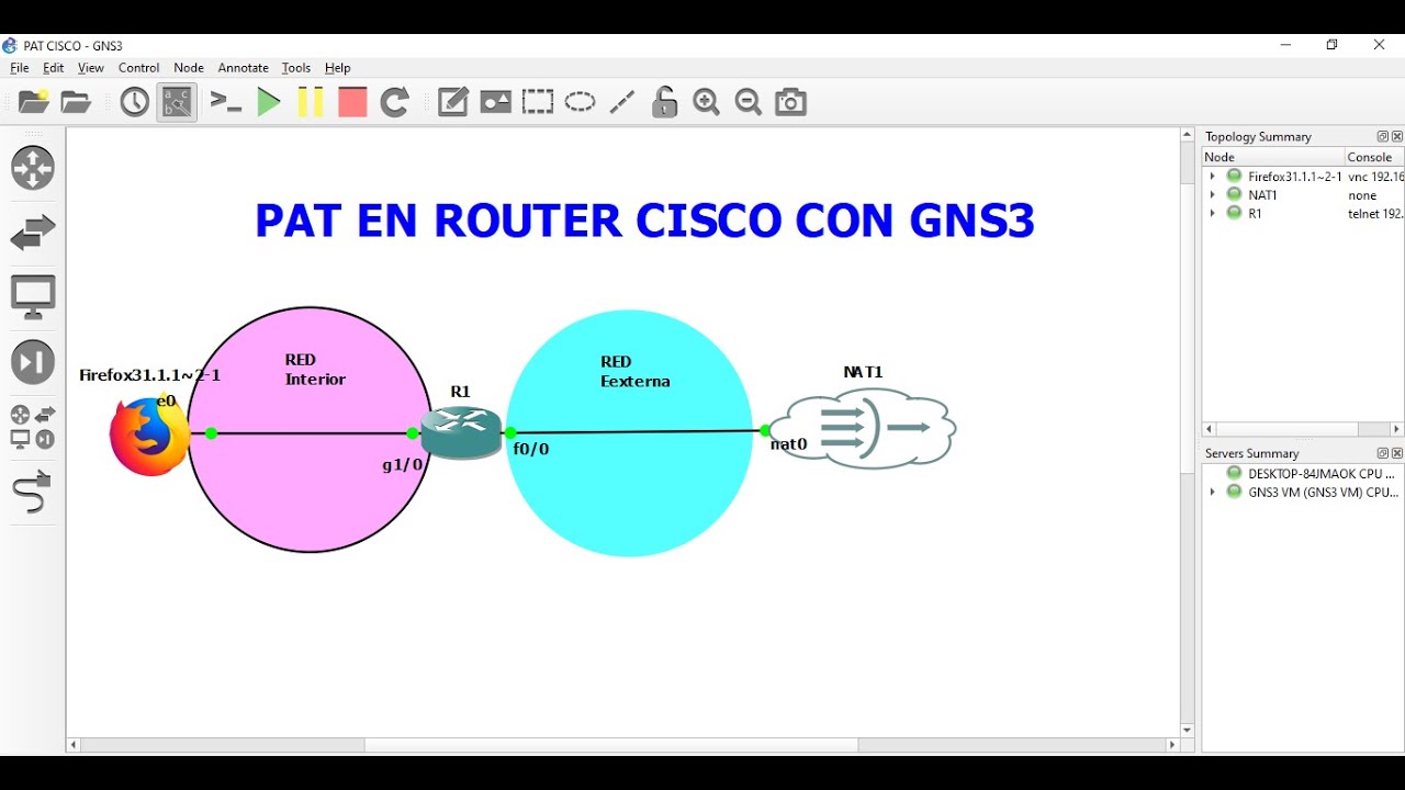Cómo Configurar PAT en Router Cisco GNS3 2025