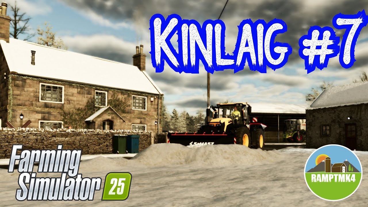 Кинлайг #7 Снег в высокогорье Farming Simulator 25 Рыбалка в высокогорье Let's Play #fs25