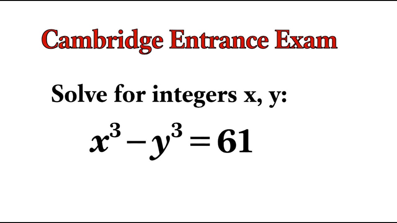 Most Students FAIL This Cambridge Entrance Exam Question | Can You Solve It?
