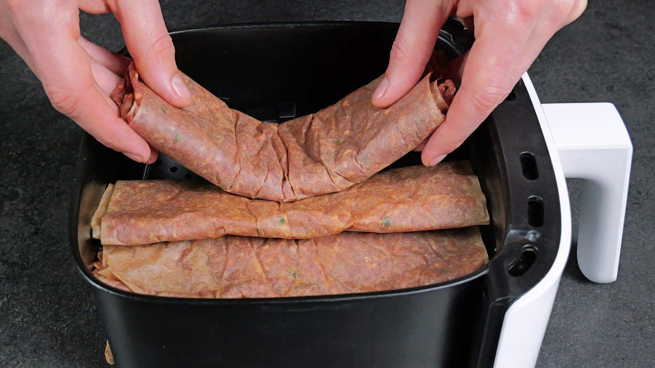 Air Fryer Doner Kebab with Fresh Basil from LetPot Indoor Garden! So Juicy and Flavorful!