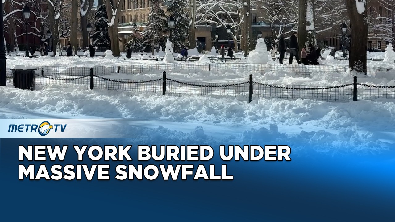 New York Buried Under 50cm of Snow as Powerful Winter Storm Paralyzes City