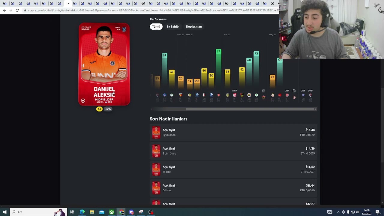 Sorare Fiyat/Performans 42 Rare Süperlig Kartı!