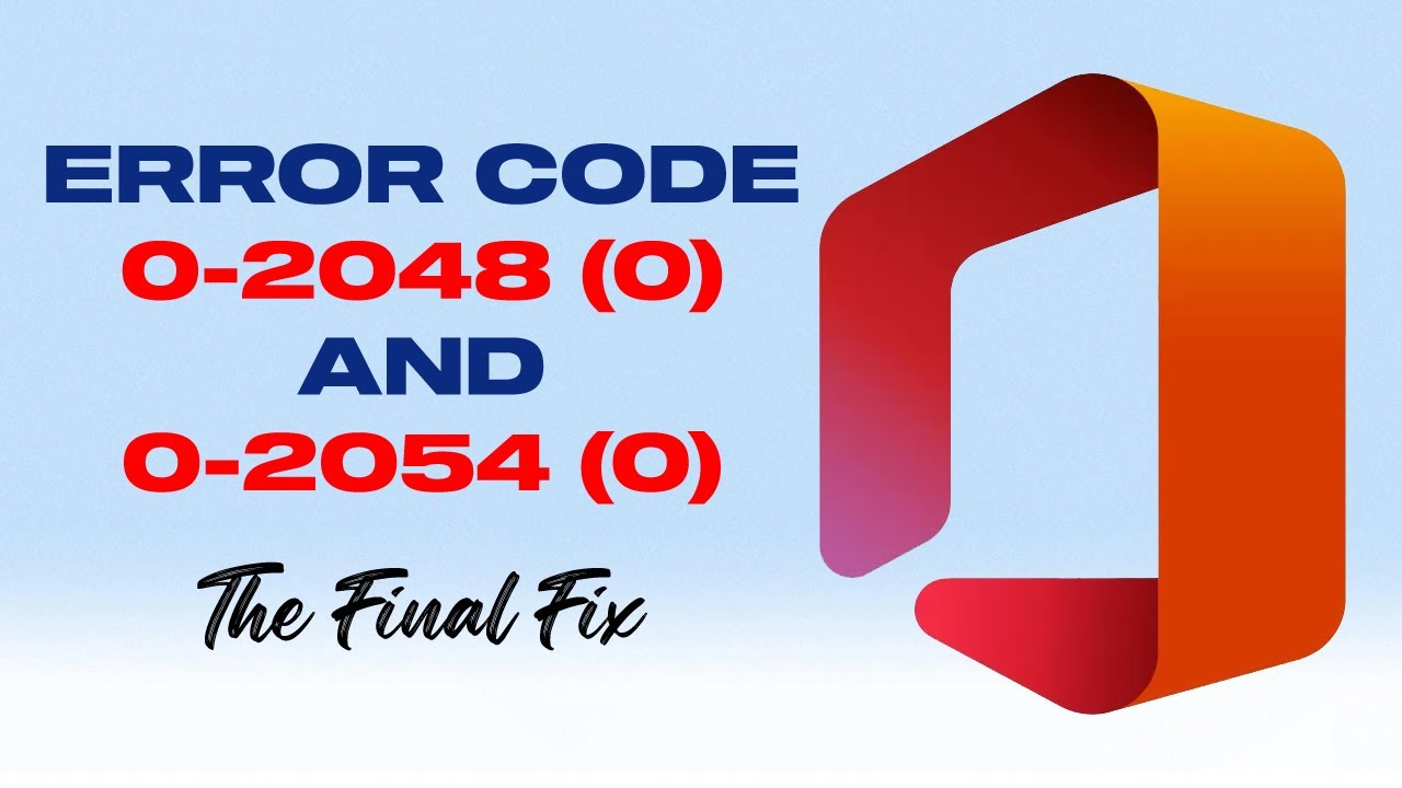 Microsoft Office Couldn't Install Error | Error Code 0-2048(0) & 0-2054(0) Fixed