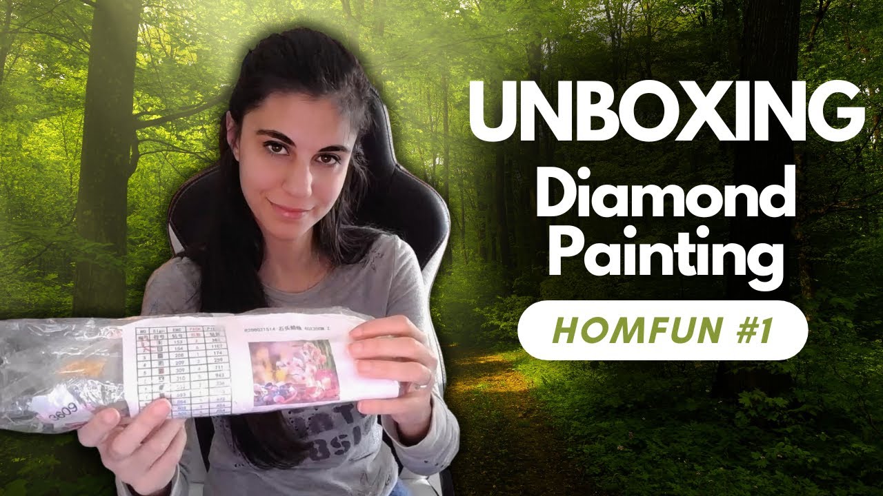 #48 DIAMOND PAINTING: Unboxing HOMFUN #1
