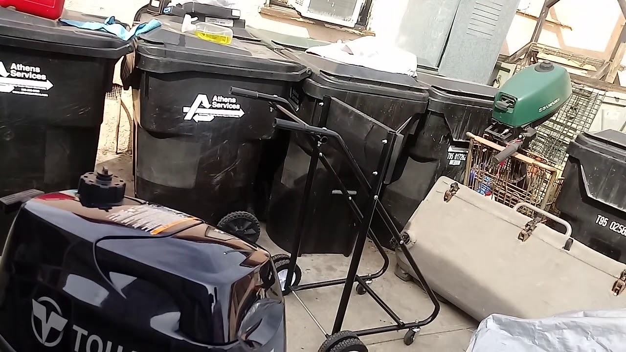 First run on tohatsu 4hp to 6hp upgrade (water tank testing)