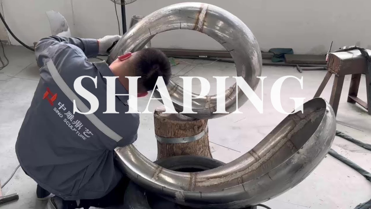 Stainless Steel Panel Shaping During Sculpture Fabrication