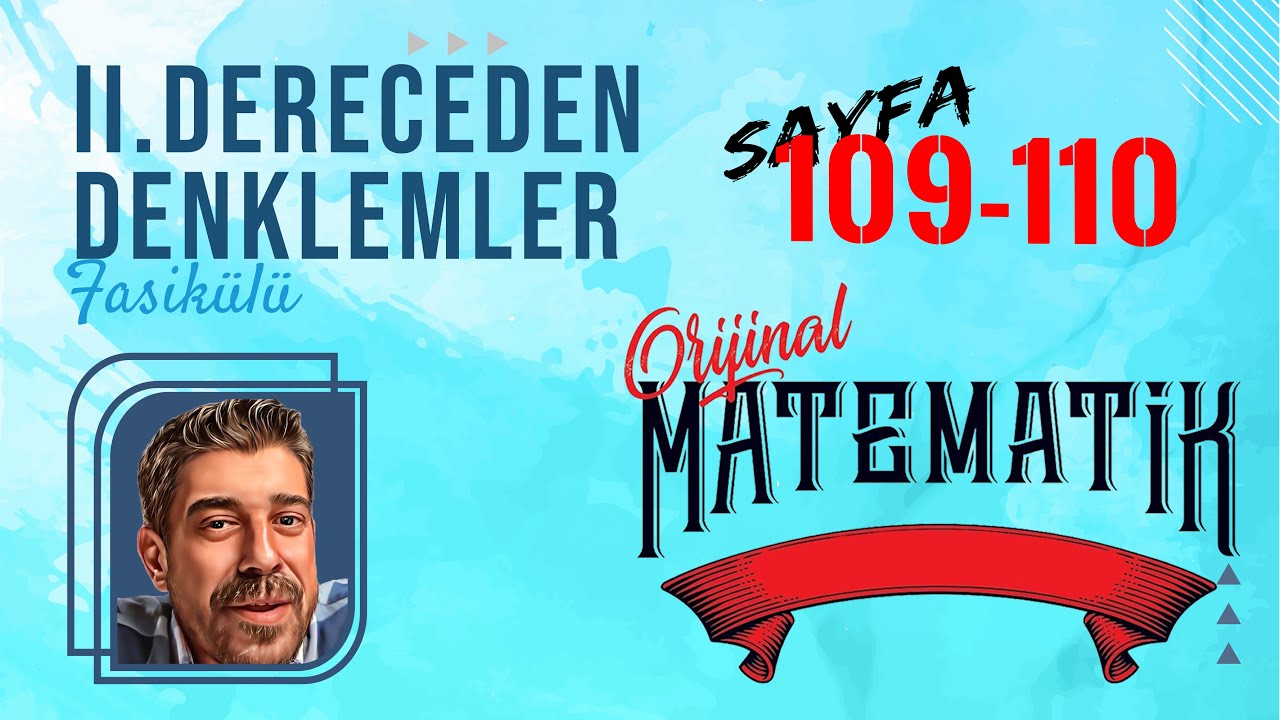 II.DERECEDEN DENKLEMLER FASİKÜLÜ | sayfa 109-110