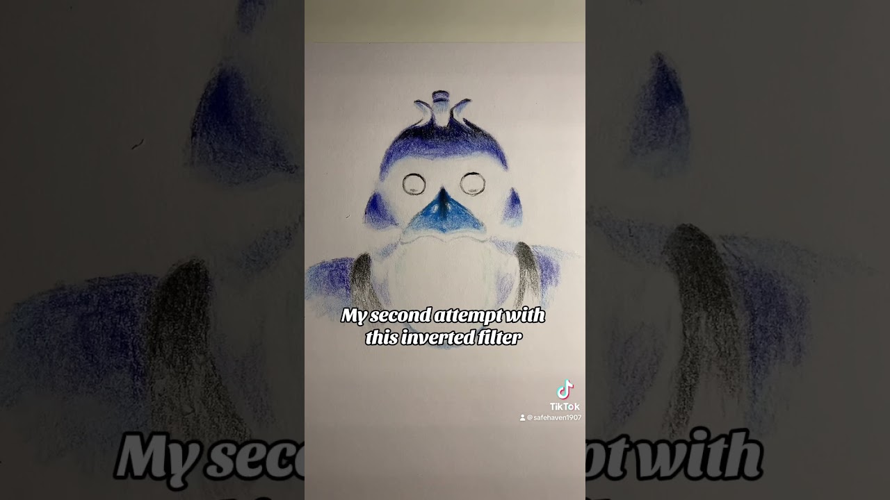 Drawing with the inverted color filter on tiktok #invertedcolor #fnafchica