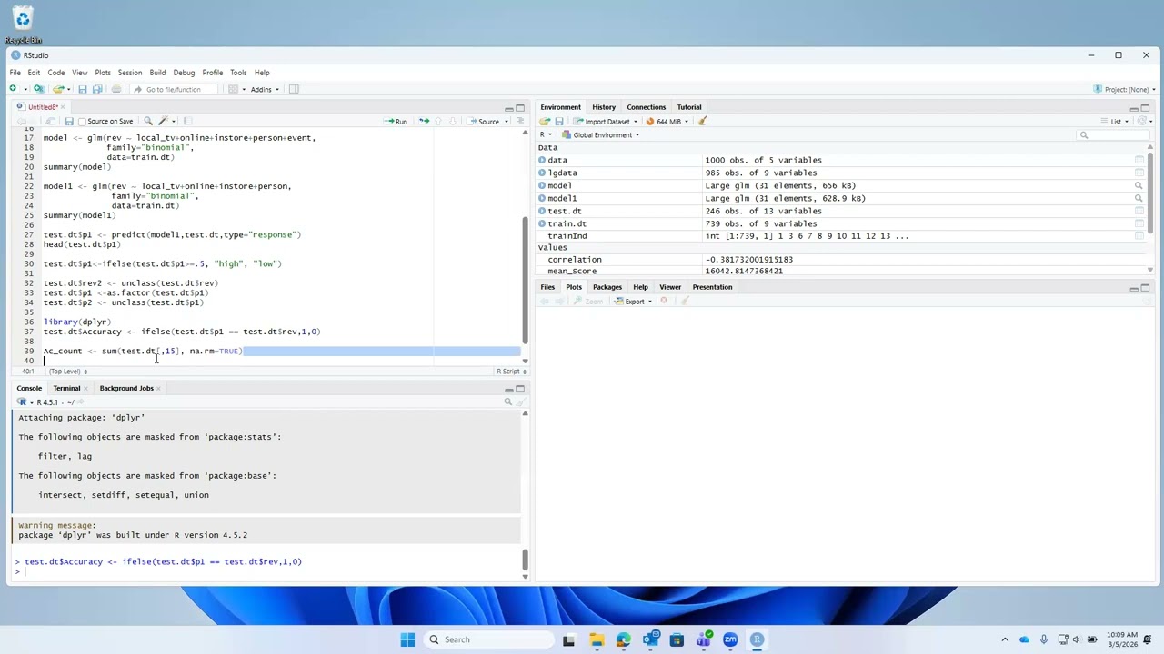 Assignment 8: Error based learning (Logistic and Multinomial Regression)