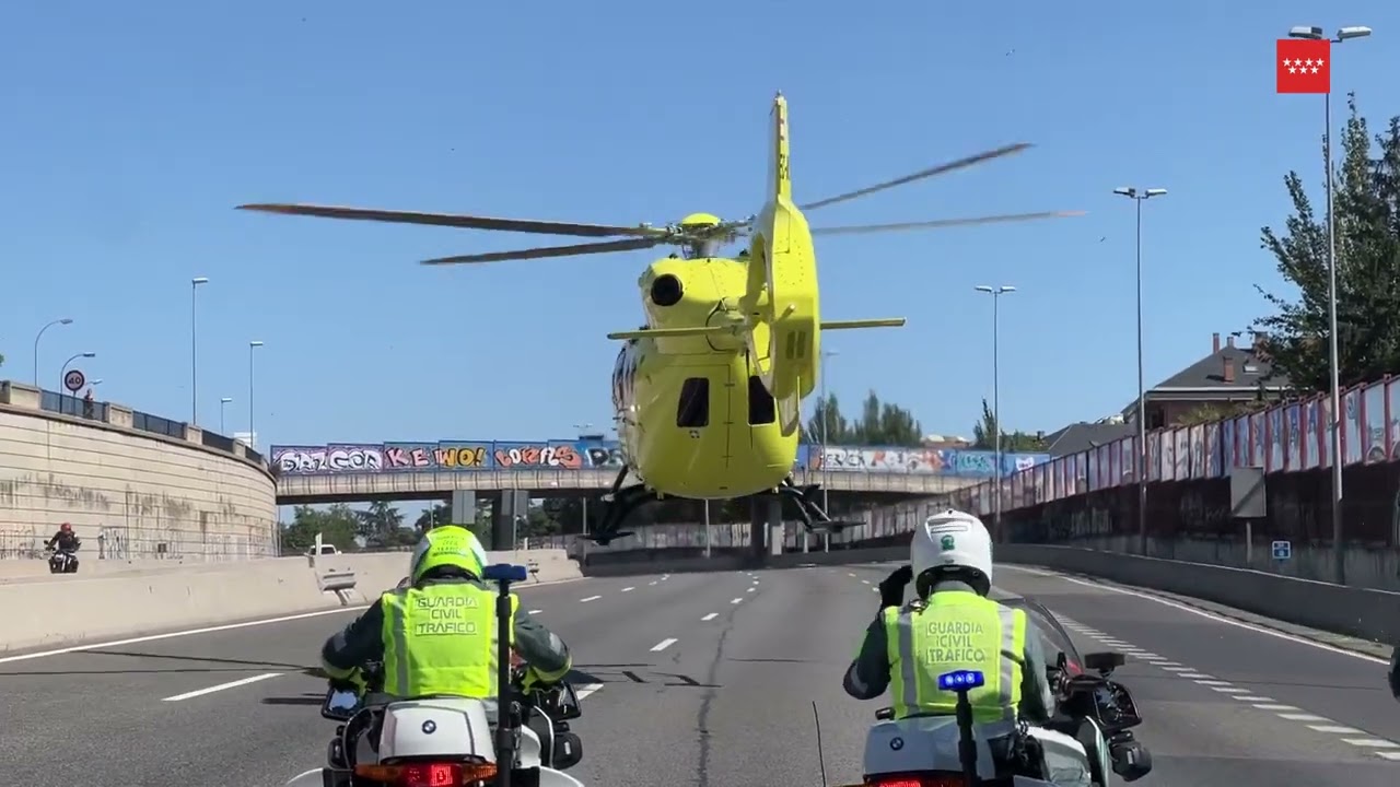 Accidente de moto. A-6 km 39. Collado Villalba.