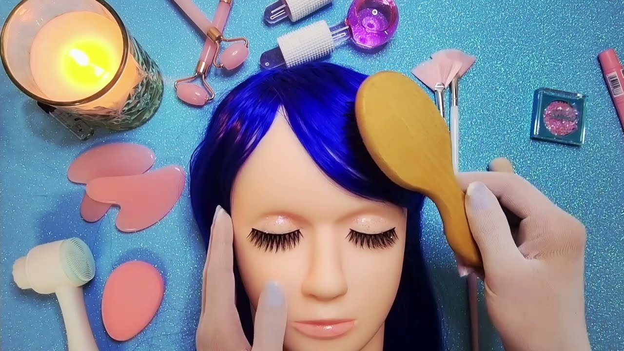 🙌🩷ASMR Face Care - Relaxing Skincare with soft sounds #asmrvideo #makeupasmr