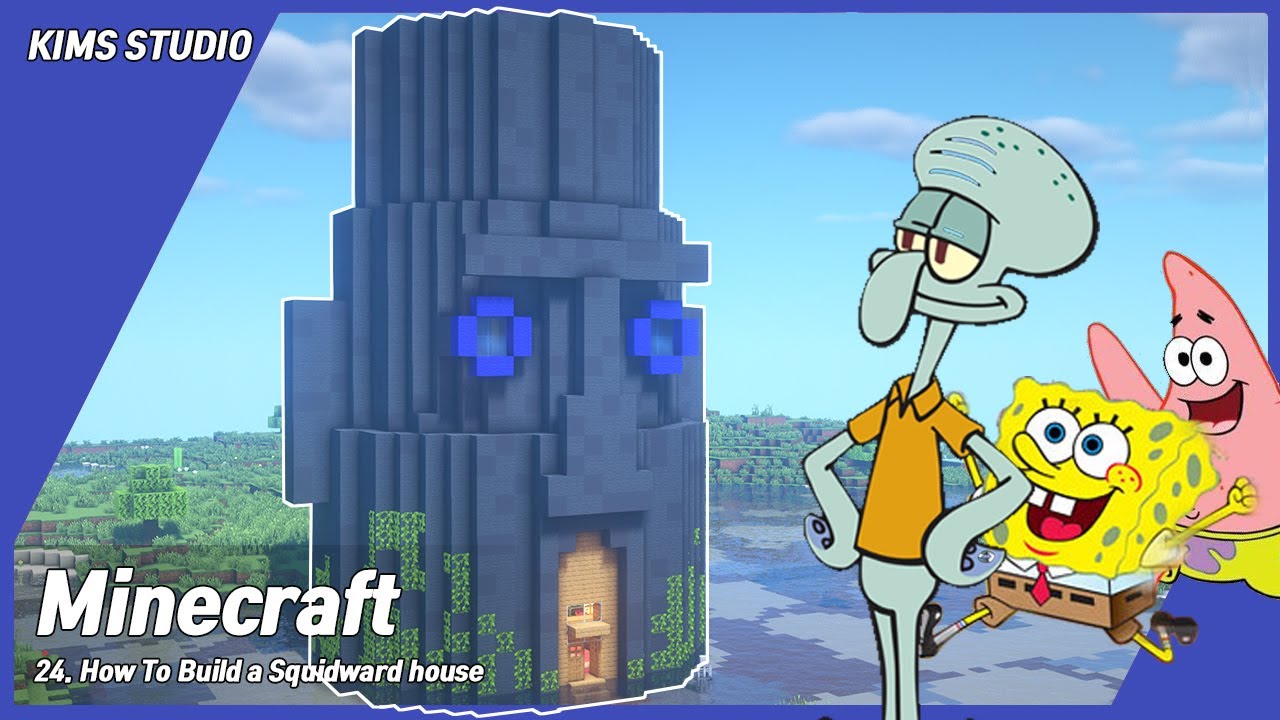 Майнкрафт учебник: Как построить дом Squidward / дом анимации
