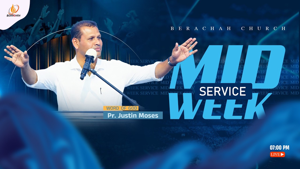 🔴 LIVE NOW - Mid Week Service | Berachah Church |  Pr.Justin Moses | 4th, March 2026  | #bgm