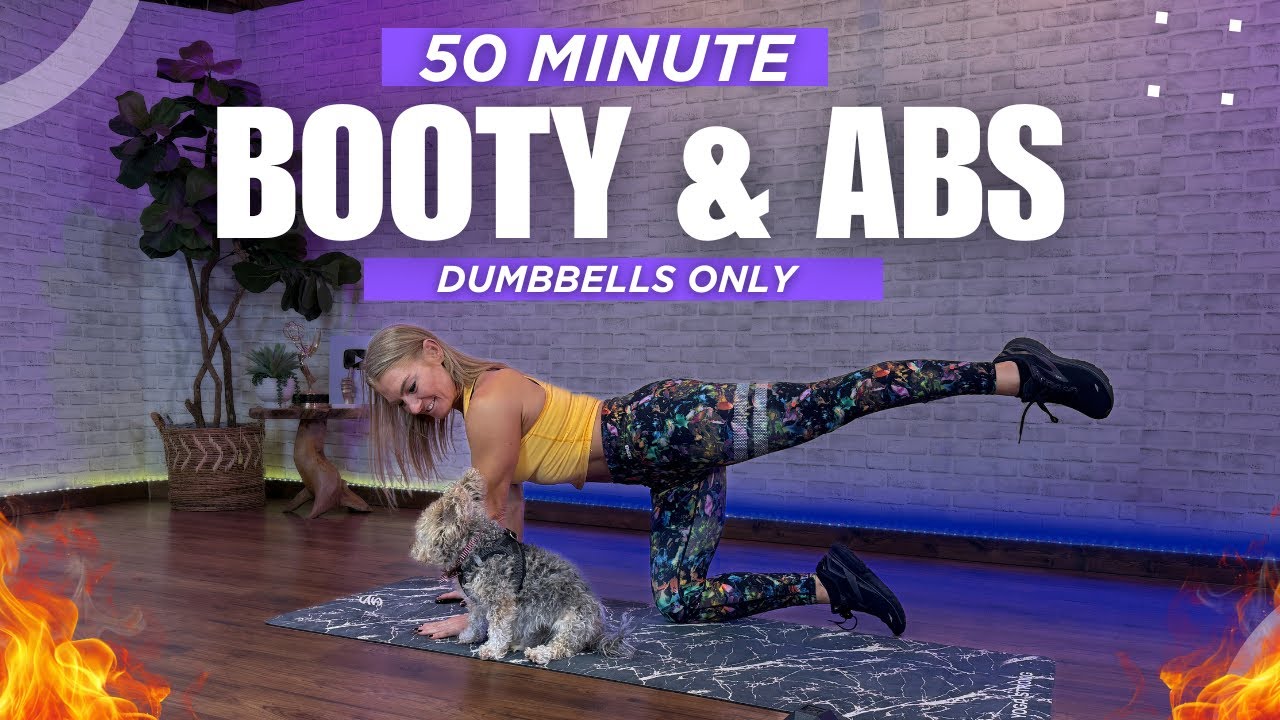 50-Min Glute-Focused Lower Body & Core (Dumbbell Workout)