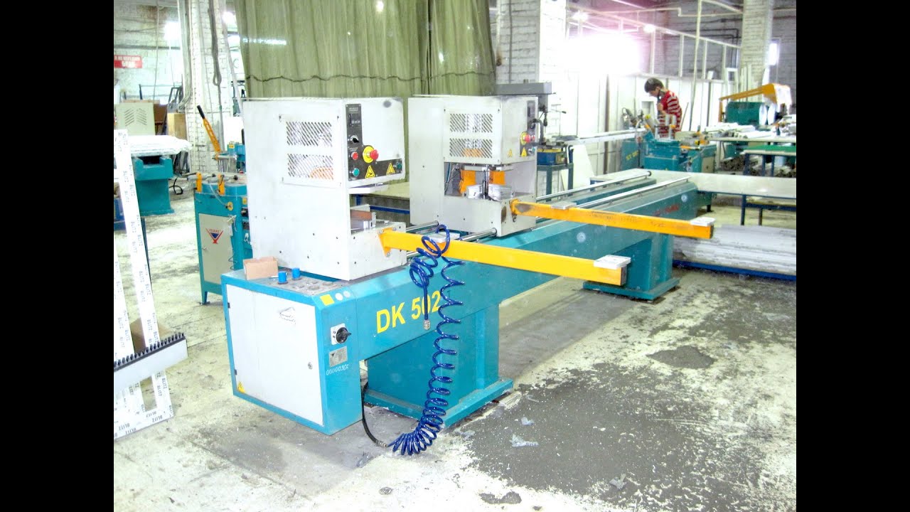 YILMAZ DK 502 Двухголовая сварочная машина для ПВХ профиля 2010г.в. (Турция) #obbu.ru