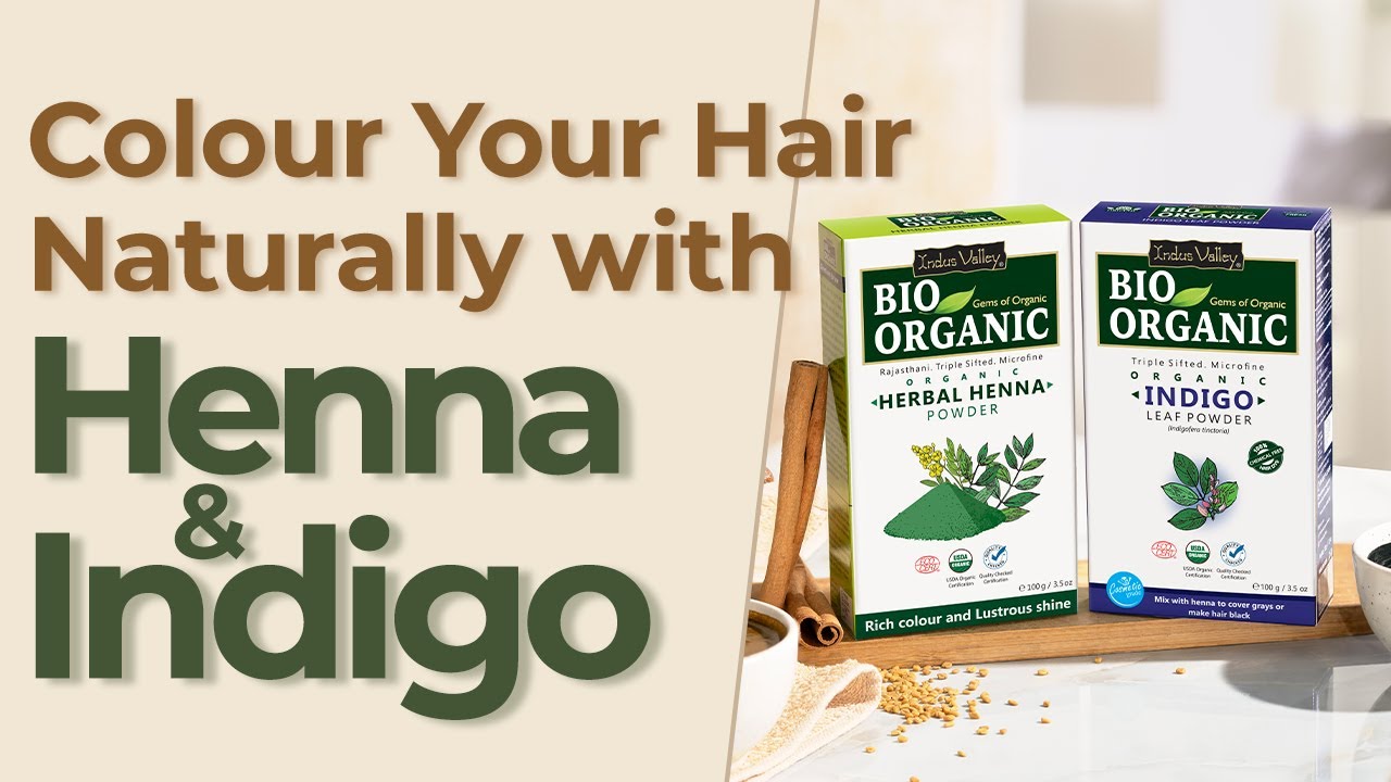 Bio Organic Henna & Indigo Powder for Hair, Natural Henna Indigo, Natural Herbal Hair Dye