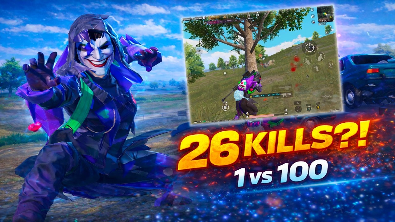Unstoppable! 1 vs 100 with 26 Kills 🔥 PUBG Mobile ERANGEL