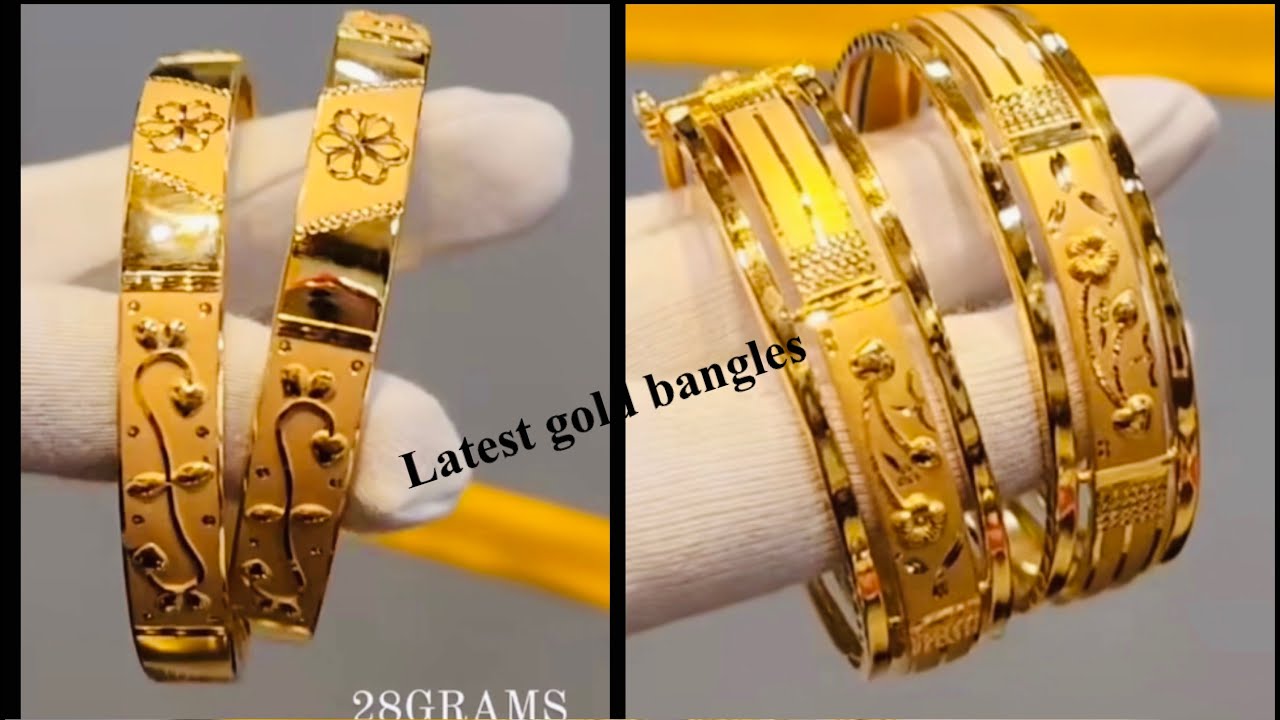 30Grams gold bangle designs with price | Simple  Gold Bangles Designs 2022