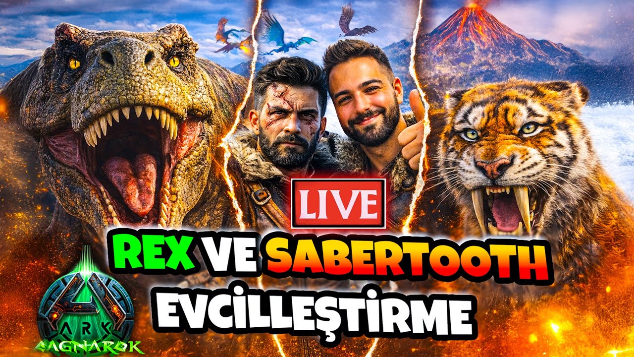 3. Gün: Rex Bizde! Artık Map Bizim (Ragnarok) | ARK CANLI 🔴