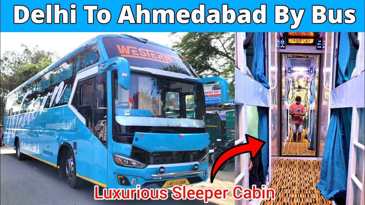 Indonesian Style Bus Journey Delhi to Ahmedabad | Luxurious Sleeper Western Bus