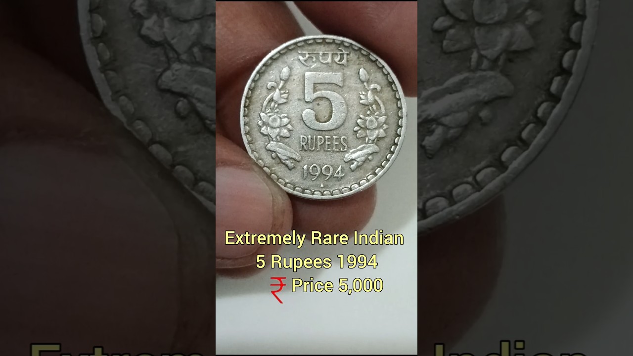 Extremely Rare Indian 5 Rupees 1994 Coin Value #ytshorts #shorts