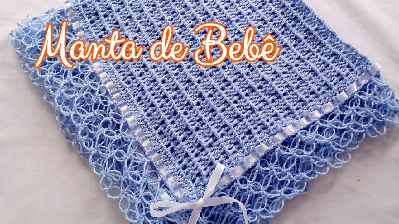 Manta em Crochê para bebê -Crochê da Amanda