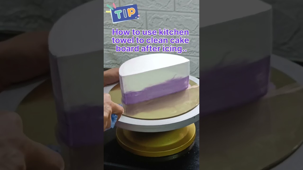 Easy hack- Cleaning cake board after icing/cake decorating ideas 