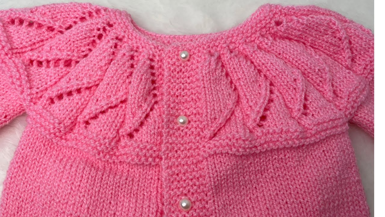 CASAQUINHO EM TRICÔ PARA BEBÊ PALA TRIÂNGULO #knitting #trico #baby